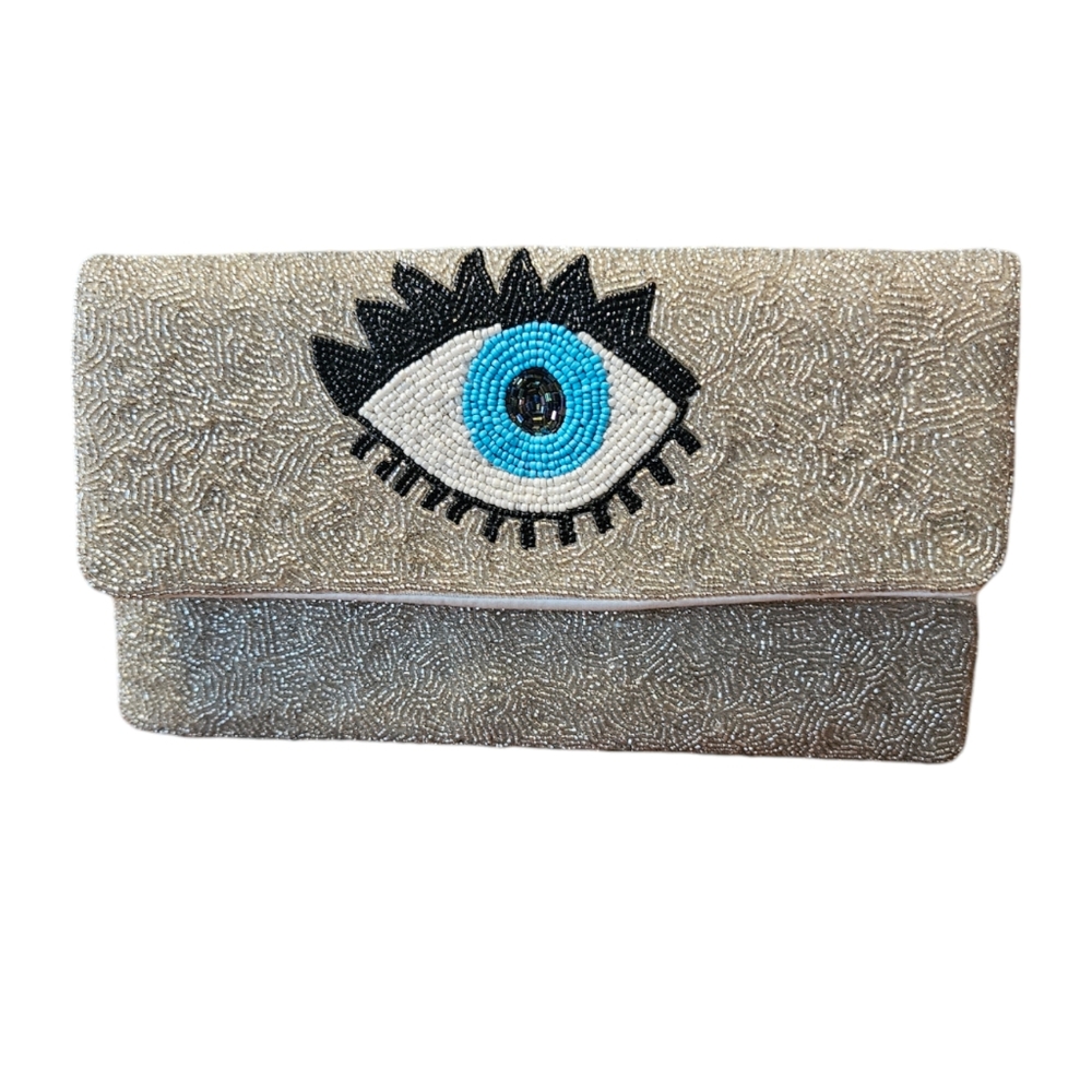 Shirdee Women's Eye Beaded Crossbody & Clutch